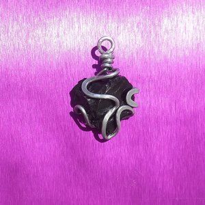 Shungite Elite Stone, Rough Heart, Pendent, EMF